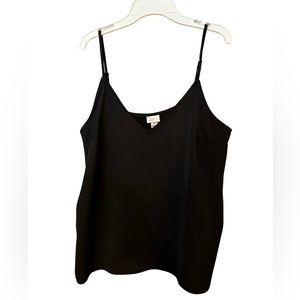 Black Silk Tank Top